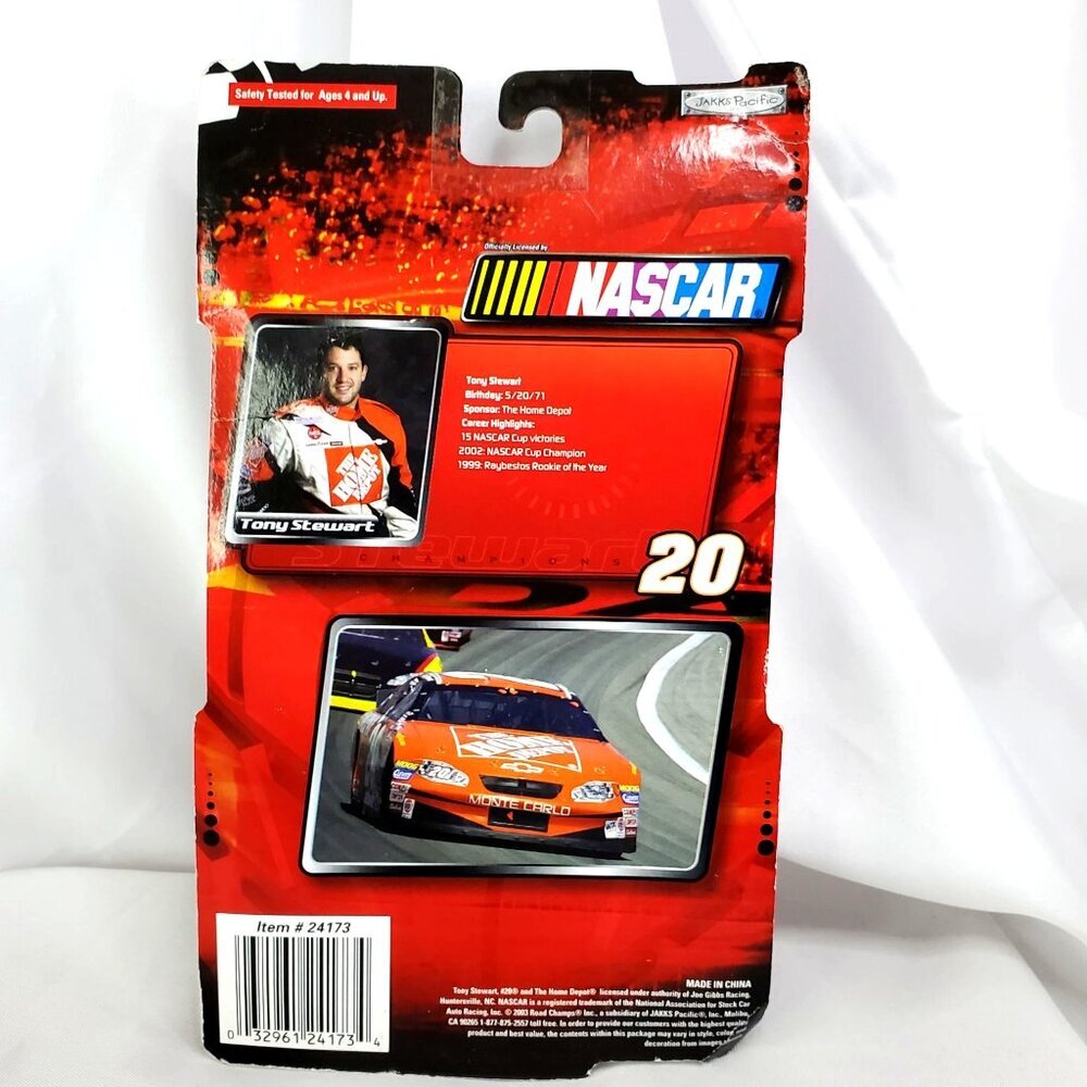 Tony Stewart #20 NASCAR 2003 Action Figure By Jakks Pacific Road Champs 6 inch - Picture 2 of 12